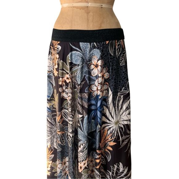 Floral printed Maxi Skirt - Made in Italy Size M - Picture 4 of 5